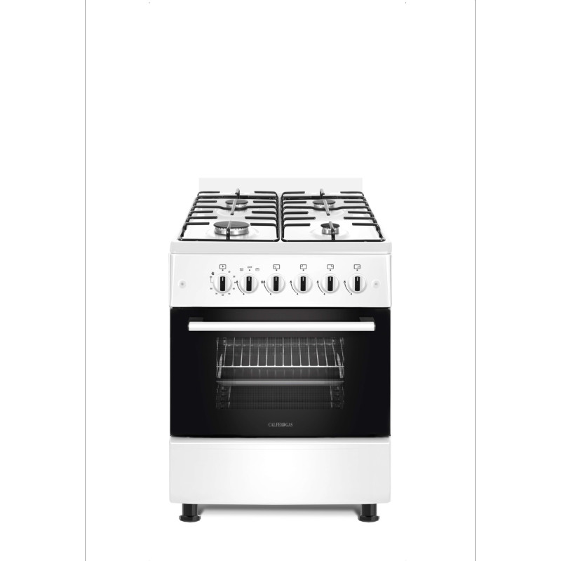 Κουζίνα Υγραερίου με Φούρνο Λευκή Calfer Gas F6B40G2-WHT
