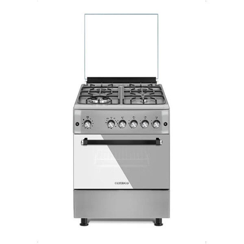 Κουζίνα υγραερίου CALFER F6TX40GF-XT Φούρνος αερόθερμος και εστίες αερίου, 64lt 