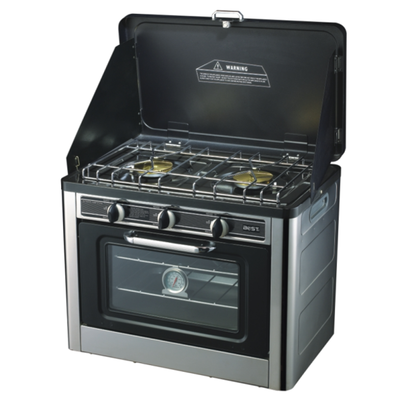 Επιτραπέζιο φουρνάκι υγραερίου με 2 Εστίες και Φούρνο CS-02