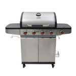 Ψησταριά υγραερίου INOX BBQ premium line - 4 εστίες και 1 πλαϊνό μάτι