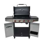 Ψησταριά υγραερίου INOX BBQ premium line - 4 εστίες και 1 πλαϊνό μάτι