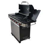 Ψησταριά υγραερίου INOX BBQ premium line - 4 εστίες και 1 πλαϊνό μάτι