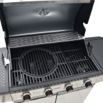 Ψησταριά υγραερίου INOX BBQ premium line - 4 εστίες και 1 πλαϊνό μάτι