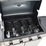 Ψησταριά υγραερίου INOX BBQ premium line - 4 εστίες και 1 πλαϊνό μάτι