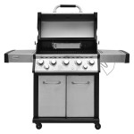 Ψησταριά υγραερίου INOX BBQ premium line - 5 εστίες και 1 πλαϊνό μάτι και 1 καυστήρας infrared